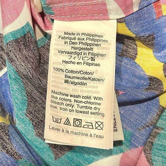 J. Crew Classic-fit boy shirt in Ratti® kaleidoscope floral button down sz 6 - Picture 5 of 6